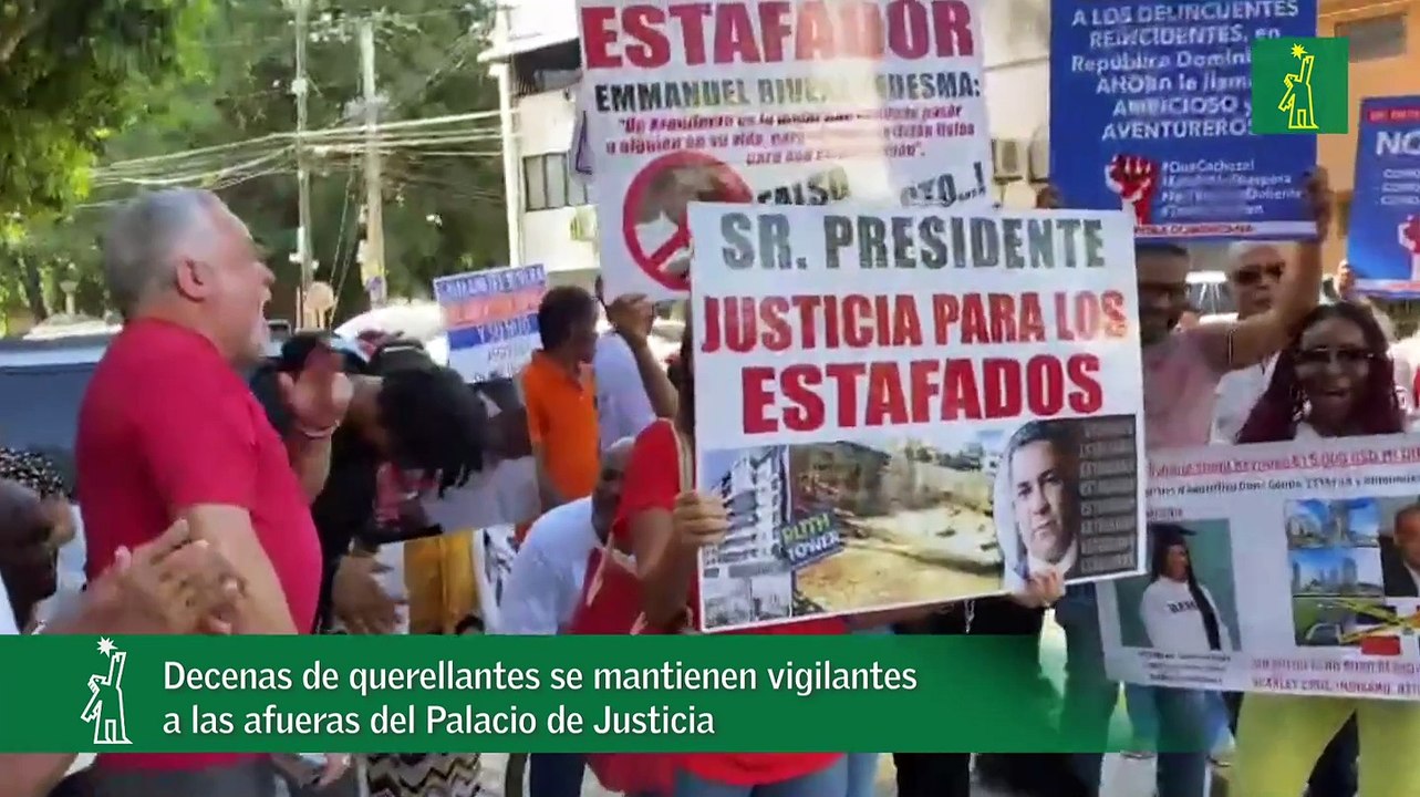 Querellantes se mantienen vigilantes a las afueras del Palacio de Justicia