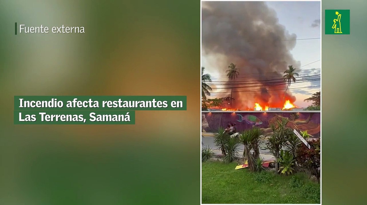 Incendio afecta restaurantes en Las Terrenas, Samaná