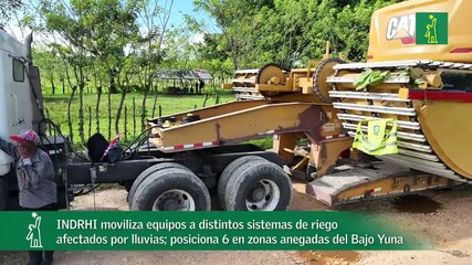 INDRHI moviliza equipos a distintos sistemas de riego afectados por lluvias; posiciona 6 en zonas anegadas del Bajo Yuna