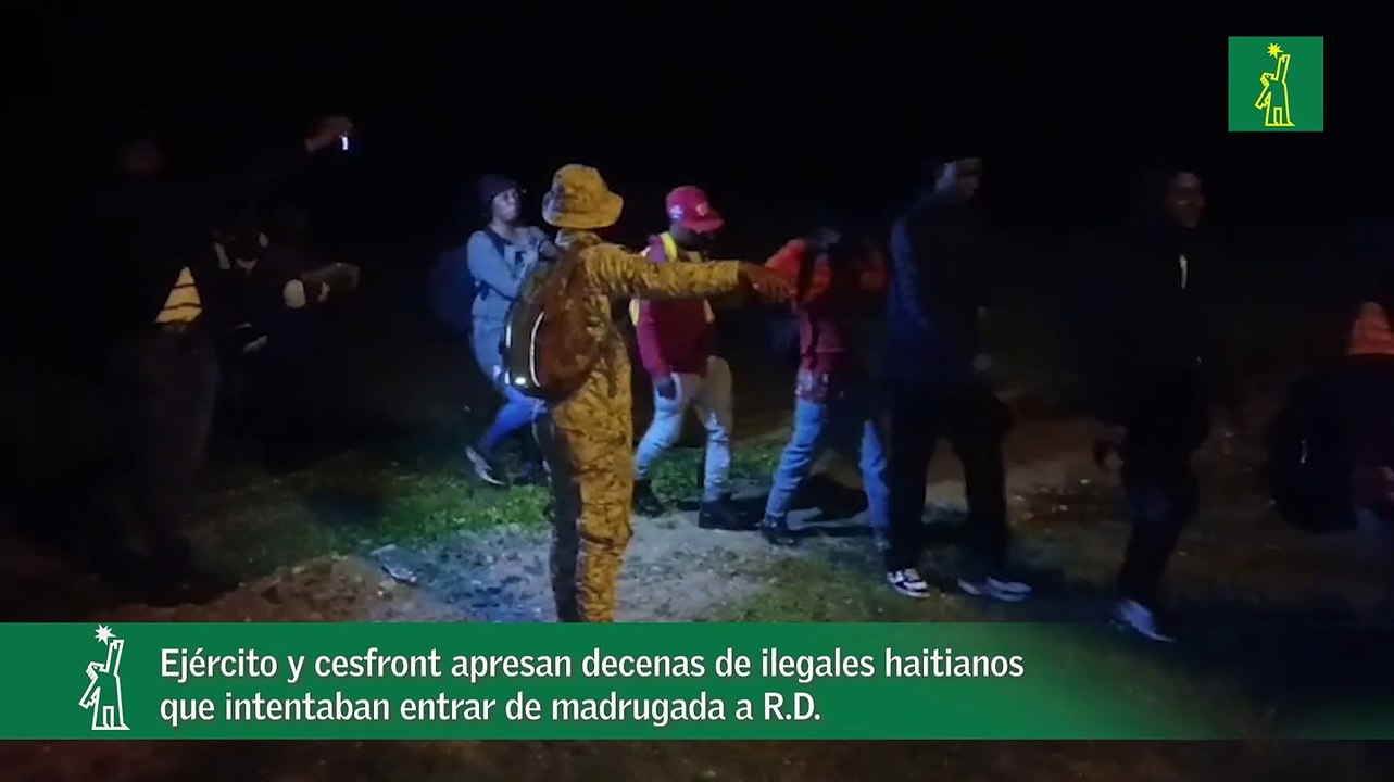 Ejército y cesfront apresan decenas de ilegales haitianos que intentaban entrar de madrugada a R.D.