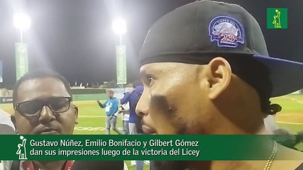 Gustavo Núñez, Emilio Bonifacio Y Gilbert Gómez Dan Sus Impresiones Luego De La Victoria Del Licey