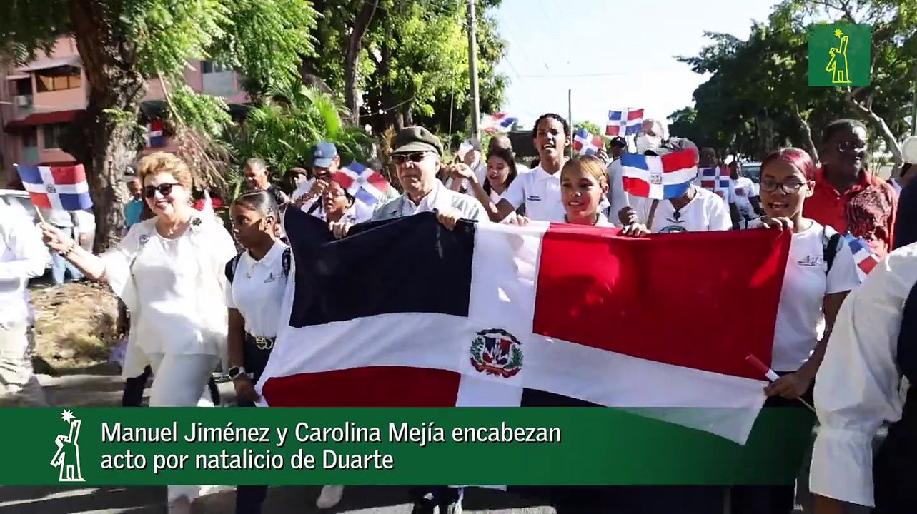Manuel Jiménez y Carolina Mejía encabezan  acto por natalicio de Duarte