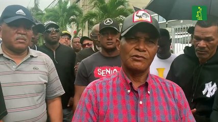 Protesta de policías retirados por el pago de indemnizaciones