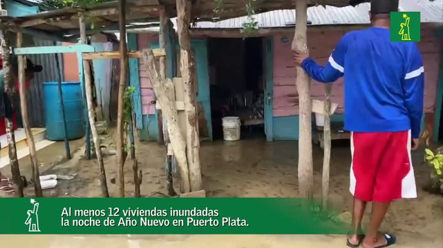 Al menos 12 viviendas inundadas la noche de Año Nuevo en Puerto Plata