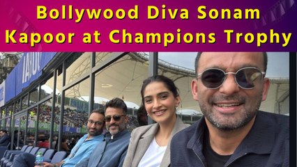 Sonam Kapoor and Anand Ahuja witness the India Vs Pakistan match live in Dubai