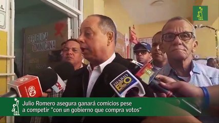 Julio Romero Asegura Ganará Comicios Pese A Competir "Con Un Gobierno Que Compra Votos"