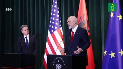 Blinken anuncia la apertura en marzo de una base aérea de la OTAN en Albania