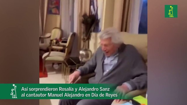 Así sorprendieron Rosalía y Alejandro Sanz al cantautor Manuel Alejandro en Día de Reyes