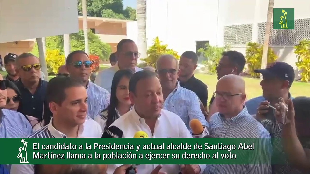 El Candidato A La Presidencia Y Actual Alcalde De Santiago Abel Martínez Llama A La Población A Ejercer Su Derecho Al Voto