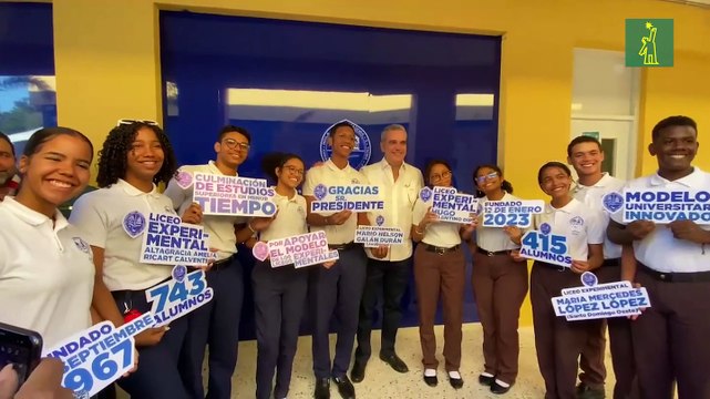 Presidente Abinader inaugura extensión de la UASD y dos liceos en Jarabacoa