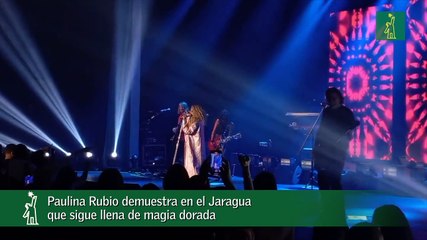 Paulina Rubio demuestra en el Jaragua que sigue llena de magia dorada