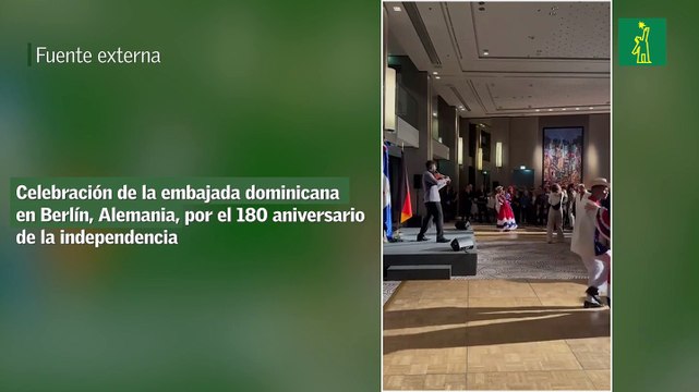Celebración de la embajada dominicana en Berlín, Alemania, por el 180 aniversario de la independencia