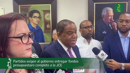Partidos exigen al gobierno entregar fondos presupuestaro completo a la JCE