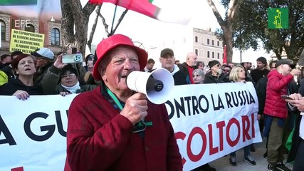 Los agricultores italianos protestan en el Circo Máximo de Roma: "No nos rendiremos"