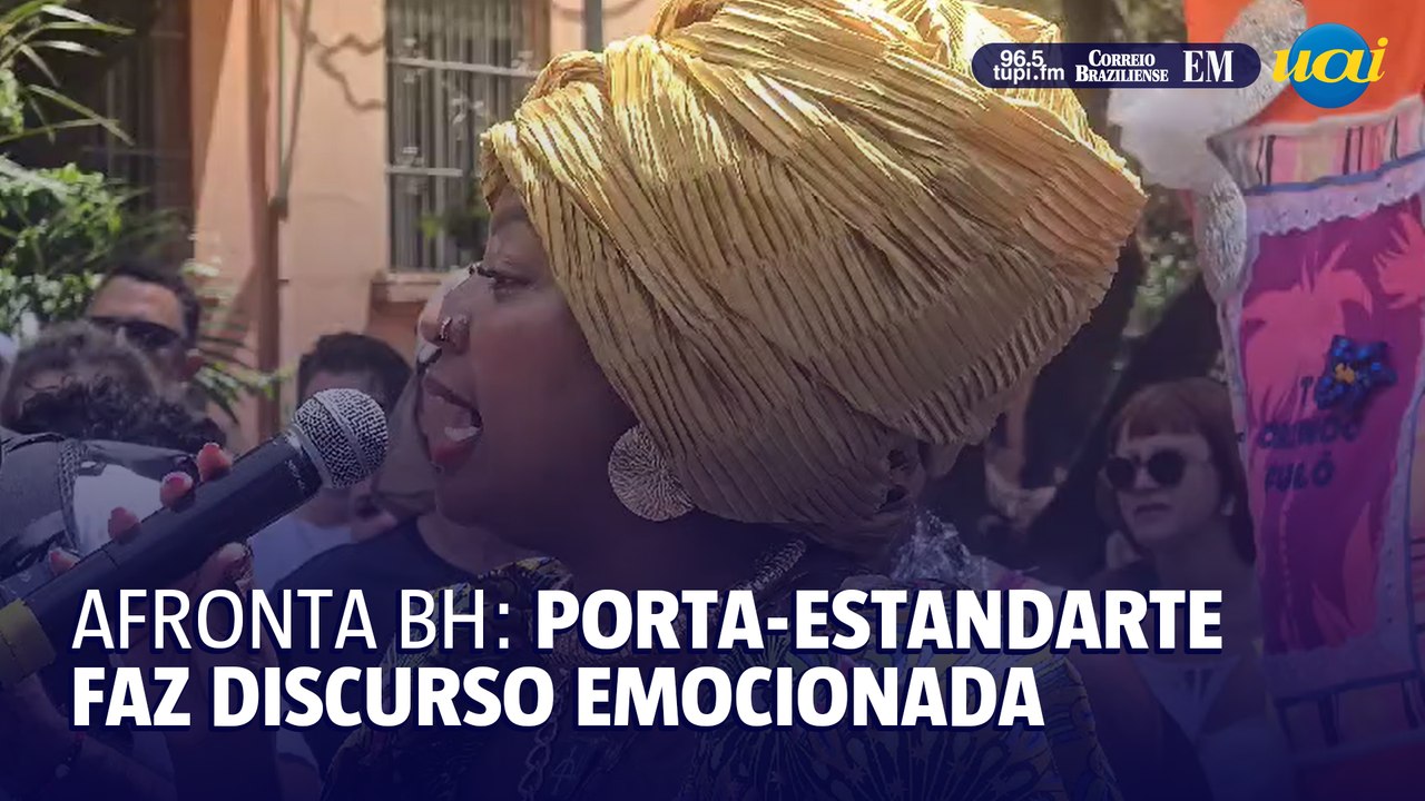 Porta-estandarte do Bloco Orisamba faz discurso emocionado no Afronta BH