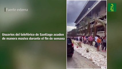 Usuarios del teleférico de Santiago acuden de manera masiva durante el fin de semana