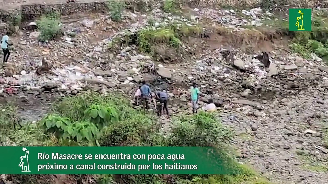 Río Masacre se encuentra con poca agua  próximo a canal construido por los haitianos