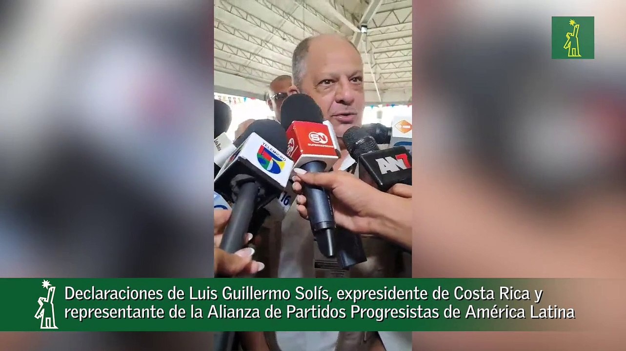 Declaraciones De Luis Guillermo Solís, Expresidente De Costa Rica Y  Representante De La Alianza De Partidos Progresistas De América Latina