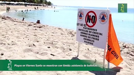 Playas en Viernes Santo se muestran con tímida asistencia de bañistas