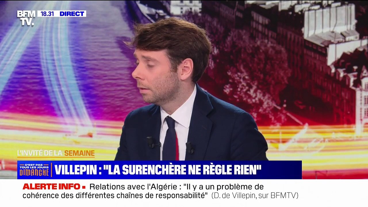 Arrestation de Boualem Sansal en Algérie: "C'est une détention injustifiée, que je condamne", déclare Dominique de Villepin