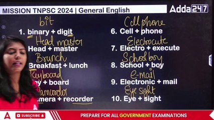 TNPSC General English New Words  Group 2  2A  English