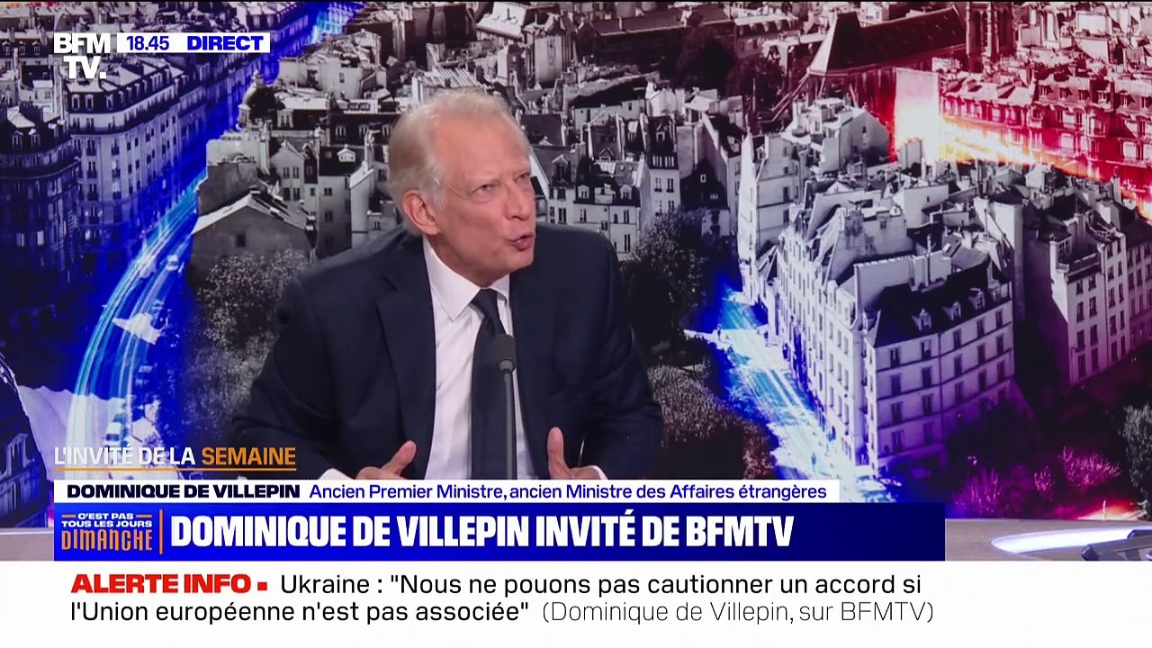 Dominique de Villepin dénonce "une poussée sécuritaire identitaire vers la radicalité, qui constitue une véritable menace pour nos sociétés"
