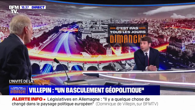 Négociations de paix en Ukraine: Nous sommes manifestement, dans l'esprit de Donald Trump, une variable d'ajustement , affirme Dominique de Villepin