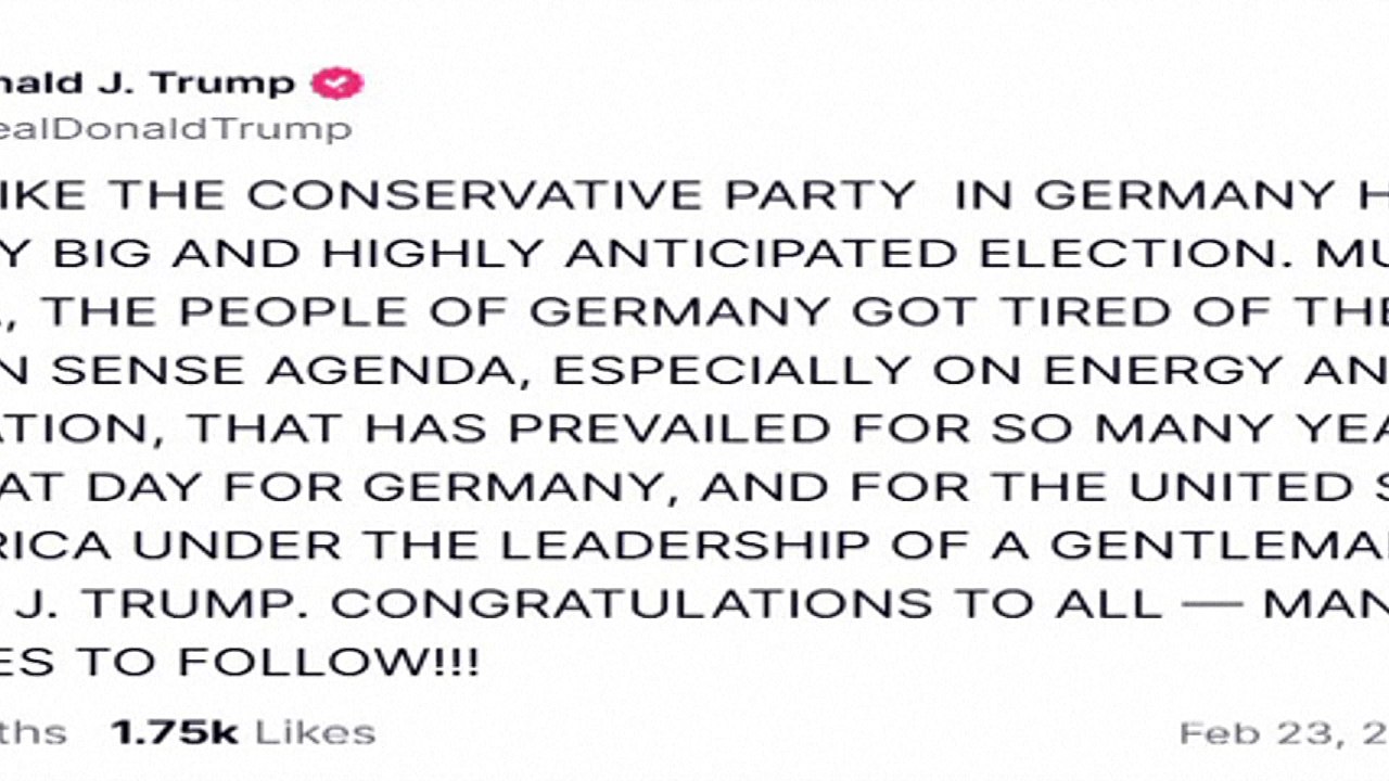 Trump: Ausgang der Bundestagswahl 'großer Tag für Deutschland'