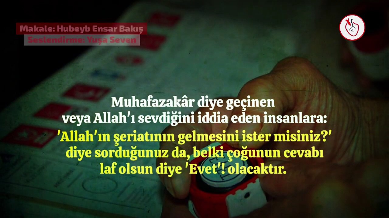 Türkiye Toplumuna Acil Çağrı