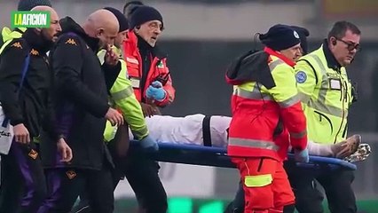 Futbolista de la Fiorentina se desplomó tras BRUTAL golpe en la cabeza