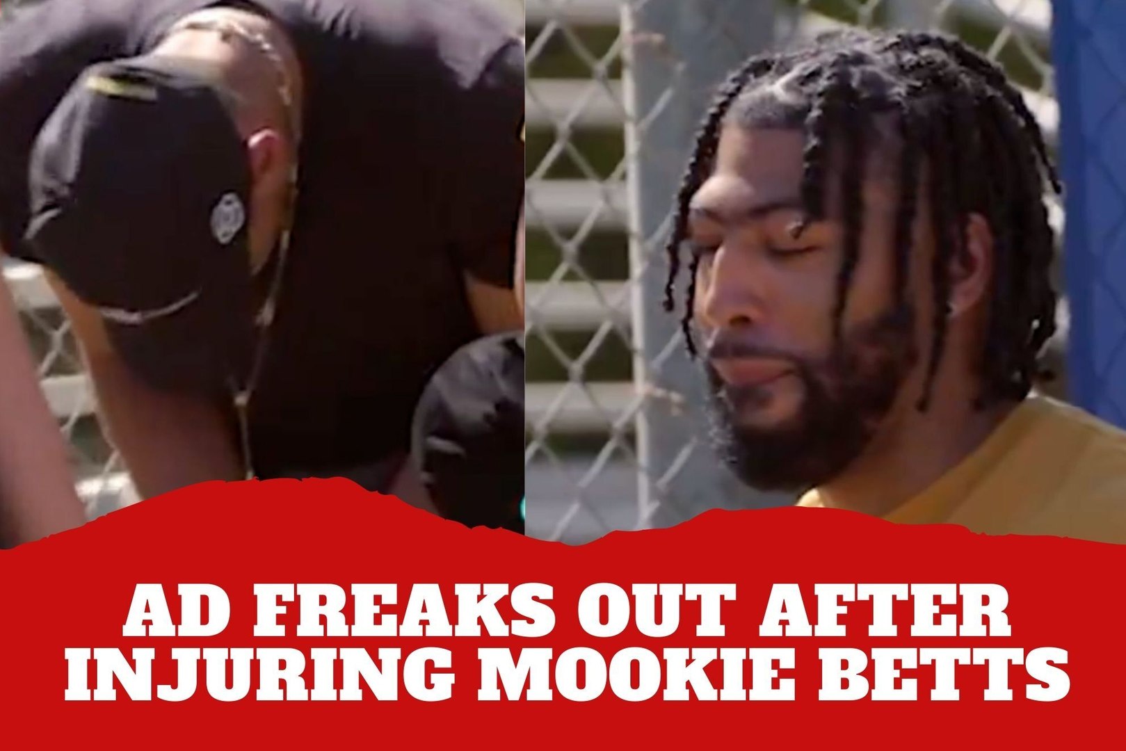 He freaked out! Anthony Davis cannot bear the fact that he injured Dodgers superstar Mookie Betts 