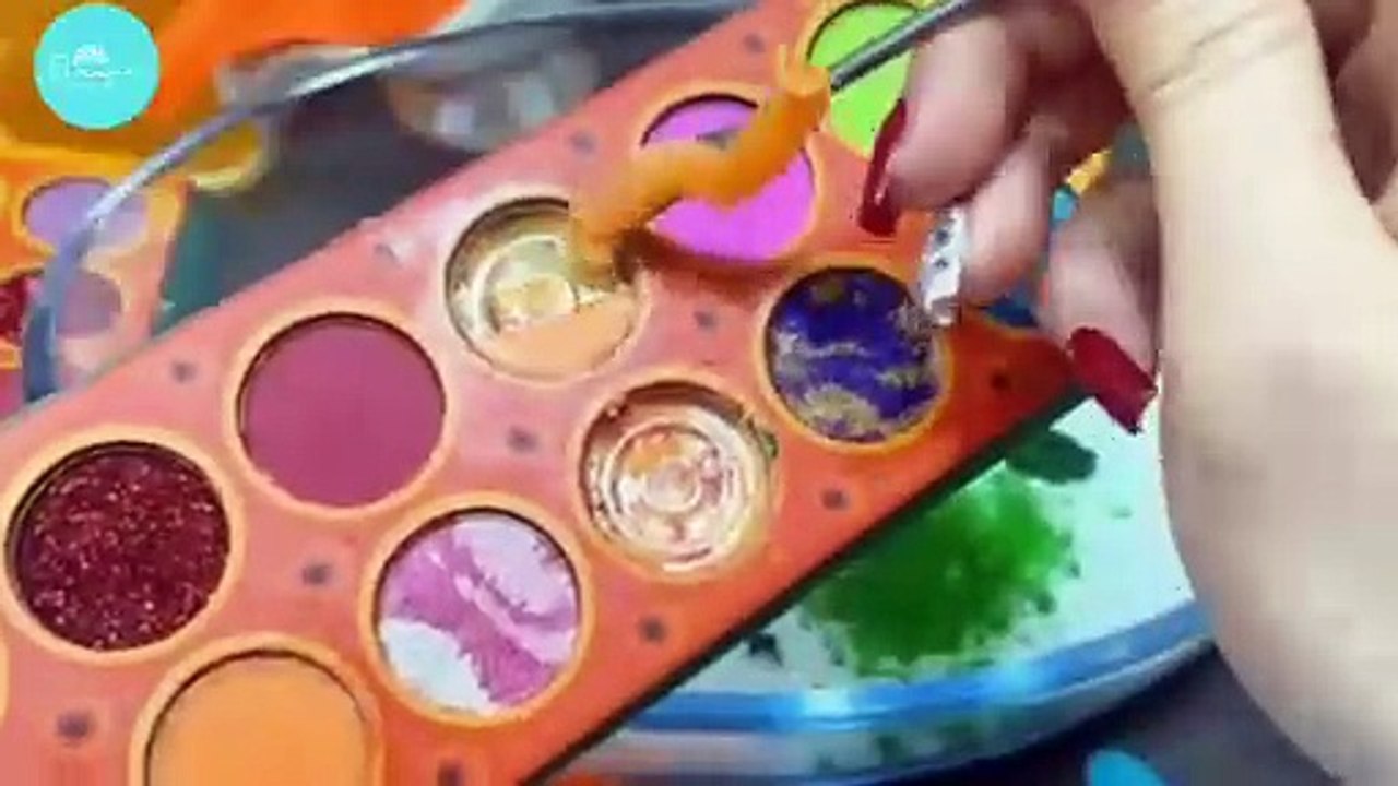 💚 VS 🧡 Slime Showdown! Makeup & Glitter Extravaganza! (ASMR)