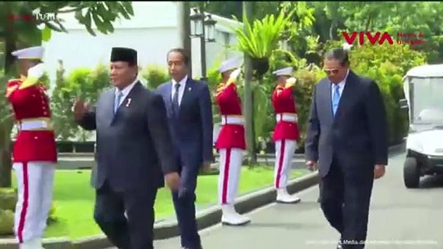 Prabowo Naik Mobil Bareng SBY-Jokowi Disopiri Mayor Teddy