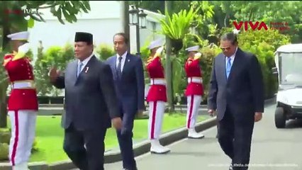Prabowo Naik Mobil Bareng SBY-Jokowi Disopiri Mayor Teddy