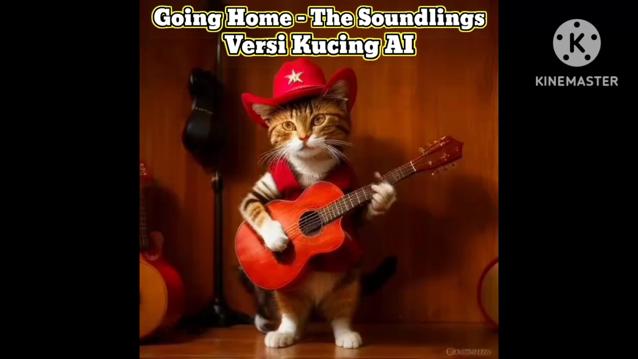 "Kucing AI Menggemaskan Main Gitar Lagu Going Home - The Soundlings!"