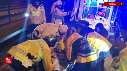 Bursa'da motosikletli metrelerce sürüklendi