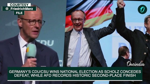 German Election Results : Scholz Concedes Defeat As CDU/CSU Wins, AFD Secures Second-Place Finish