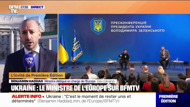 Guerre en Ukraine: Volodymyr Zelensky incarne la résistance héroïque de son pays , assure Benjamin Haddad (ministre délégué chargé de l'Europe)
