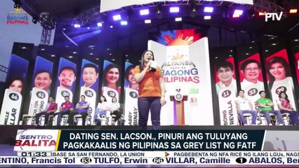 Dating Sen. Lacson, pinuri ang tuluyang pagkakaalis ng Pilipinas sa grey list ng FATF