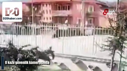 Denizli'deki o kaza güvenlik kameralarına yansıdı