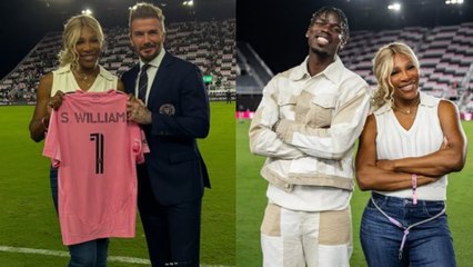 Tennis - WTA 2025 - Serena Williams meets up with David Beckham and Paul Pogba after Inter Miami's match
