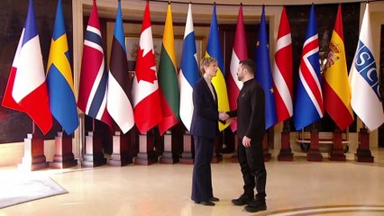 Zelensky welcomes foreign leaders for summit to mark third anniversary of Ukraine war
