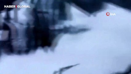 Ayder Yaylası'nda çığın düğme anları ortaya çıktı