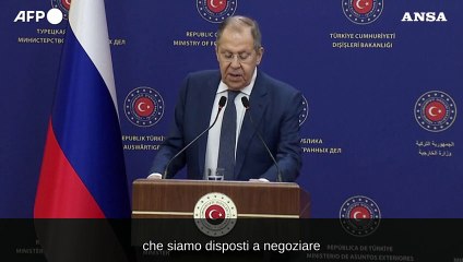 Lavrov:  "Pace solo dopo negoziati che soddisfIno la Russia"