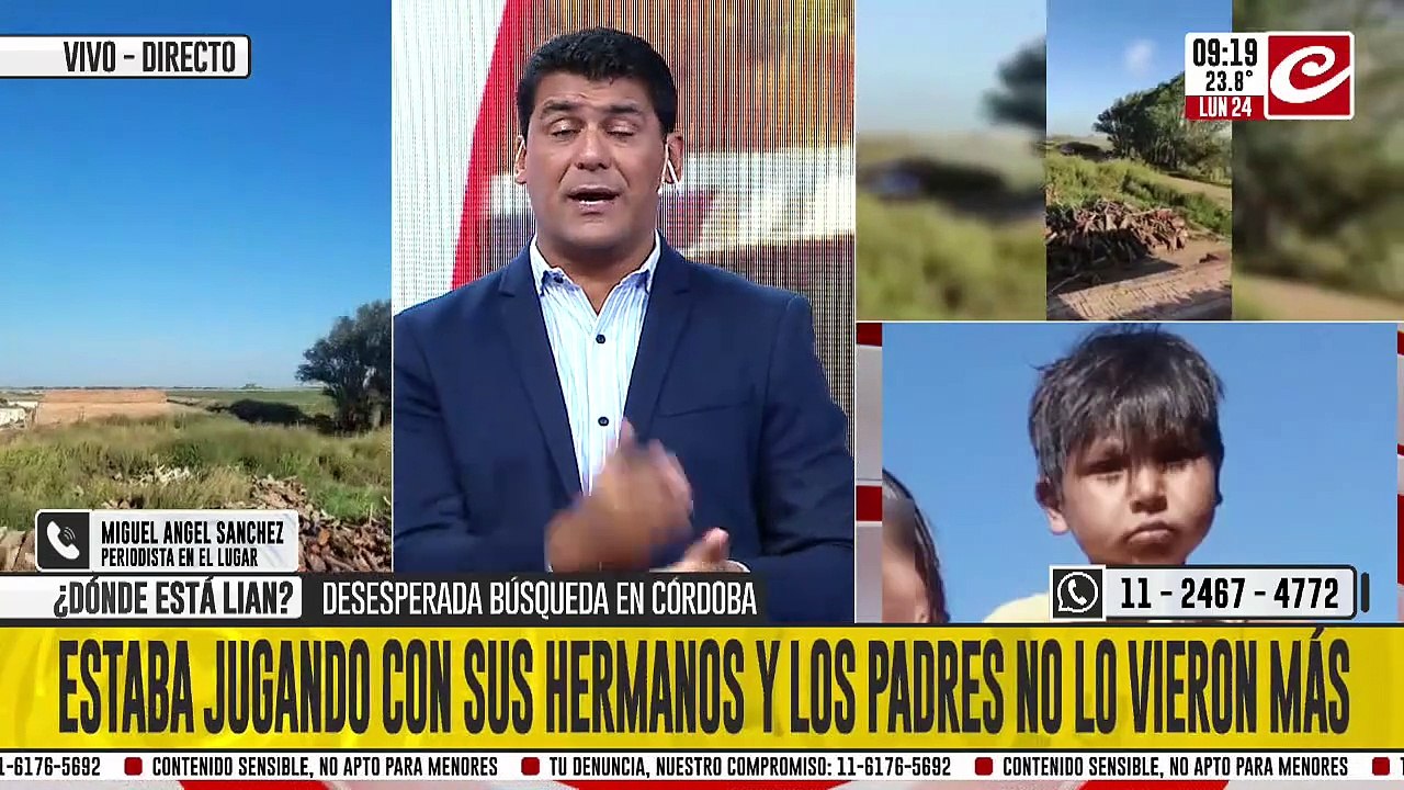 Desaparición de Lian: secuestraron una camioneta y tres celulares