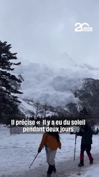 Chine : Des randonneurs échappent de peu à une impressionnante avalanche