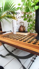 Stenciling using Oil-Based Gel Stain