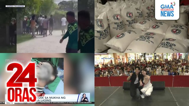 24 Oras: (Part 1) Re-electionist Vice Mayor ng Datu Piang, sugatan nang barilin habang nagtatalumpati; P33-P35/kg na bigas, ibinebenta na sa Metro Manila ng ilang LGU; lalaki, sinaksak sa mukha ng nakaaway na lasing, atbp.