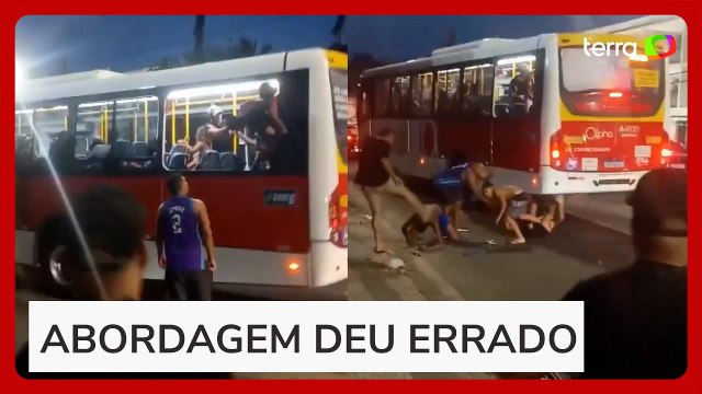 Homens tentam assaltar ônibus e são surpreendidos por passageiro com arma de choque no Rio