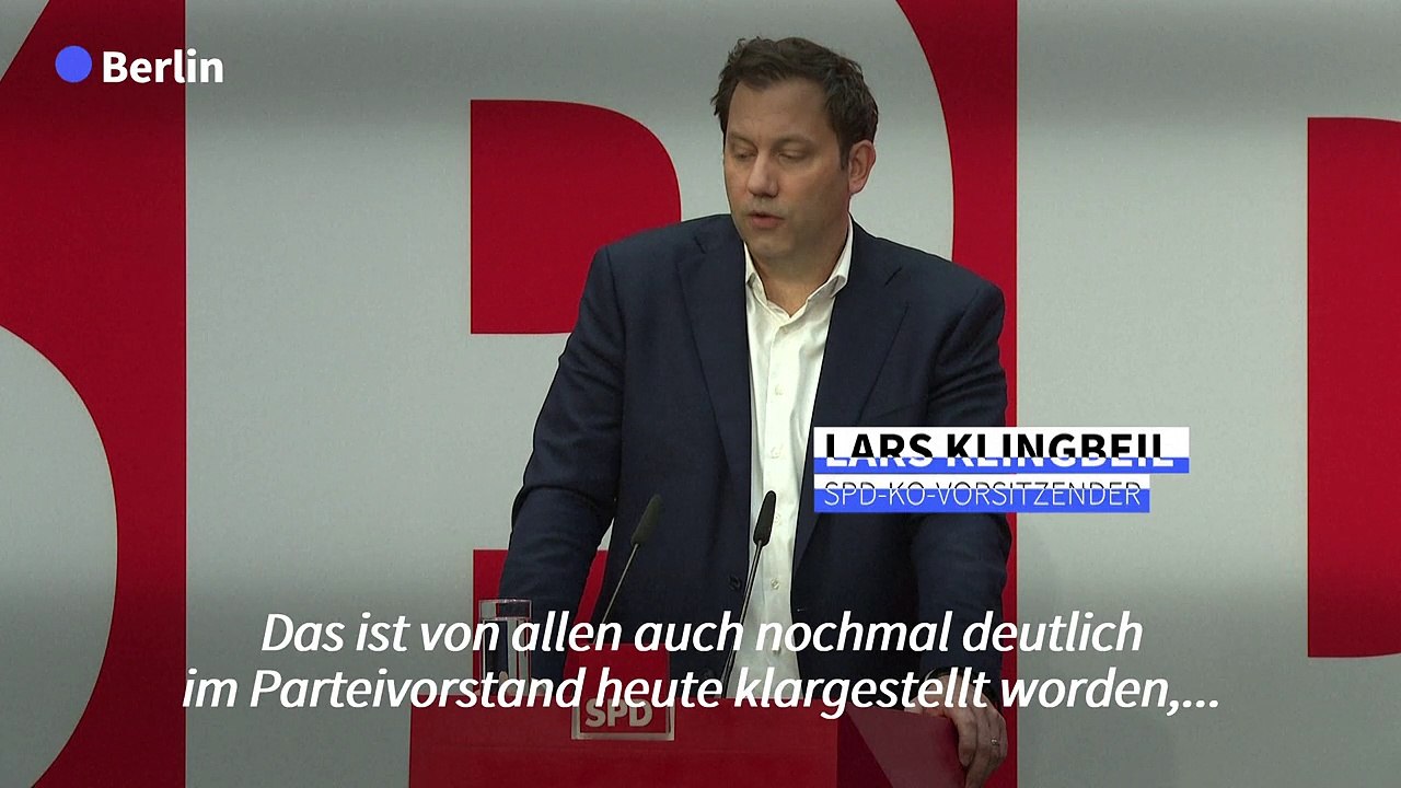 SPD-Chef Klingbeil wird auch Fraktionschef